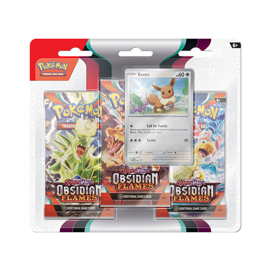 Obsidian Flames 3 Pack Blister - Eevee